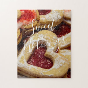 Sugar Cookies Heart Shaped Red Photo Jigsaw Puzzle