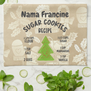 Sugar Cookies Recipe Tea Towel