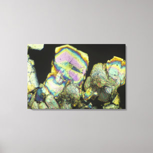 Sugar Crystals Viewed in Polarised Light 2 Canvas Print