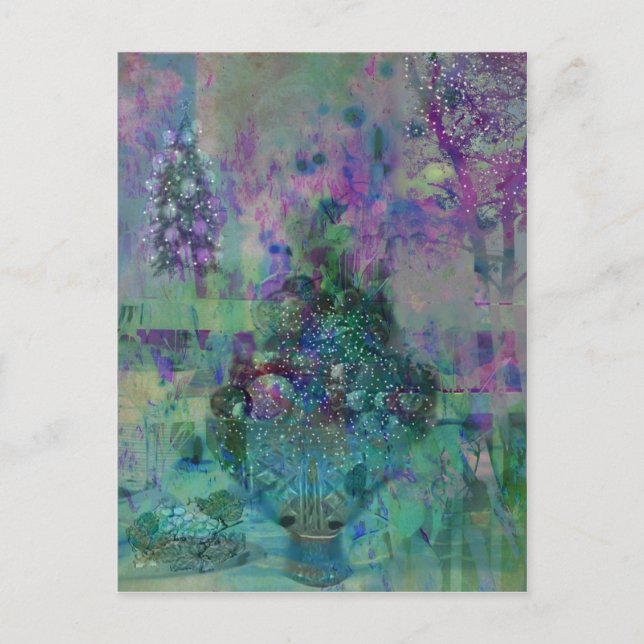 Sugar-Dusted Christmas Fruit Holiday Postcard (Front)