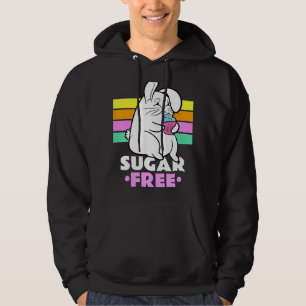 Sugar Free Bunny Rabbit Resisting A Cupcake Hoodie
