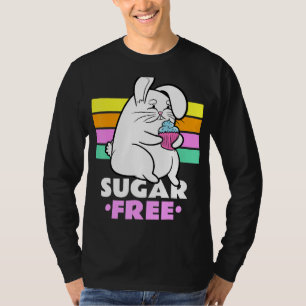 Sugar Free  Bunny Rabbit Resisting A Cupcake T-Shirt