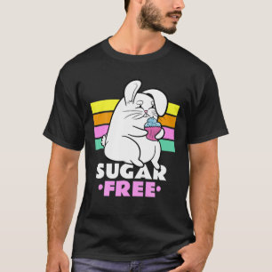Sugar-Free, Funny-Bunny Rabbit Resisting A Cupcake T-Shirt