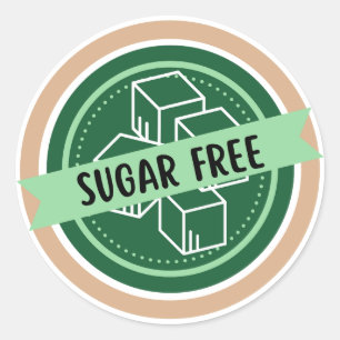 Sugar Free Product, No Sugar Ingredients  Classic Round Sticker