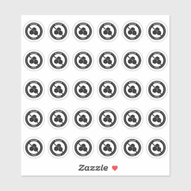 Sugar Free Wedding Place Card Mini Food Allergy  (Sheet)