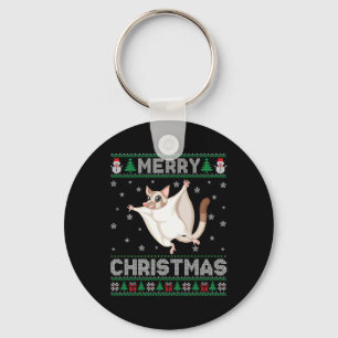 Sugar Glider Animal Men Women Kids Ugly Christmas Key Ring