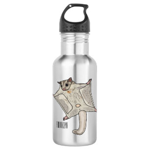 Sugar glider cartoon illustration 532 ml water bottle