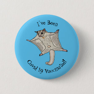 Sugar glider cartoon illustration 6 cm round badge