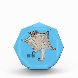 Sugar glider cartoon illustration photo block