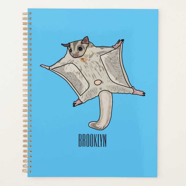 Sugar glider cartoon illustration planner (Front)