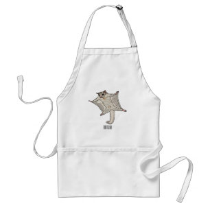 Sugar glider cartoon illustration standard apron