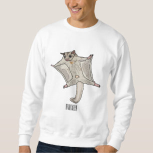 Sugar glider cartoon illustration sweatshirt