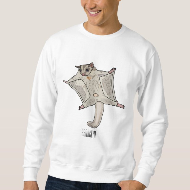 Sugar glider cartoon illustration sweatshirt (Front)