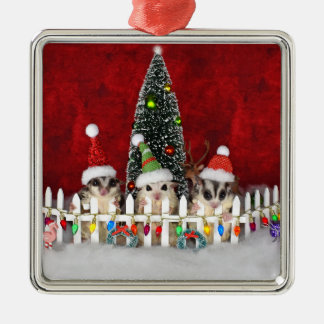 Sugar Glider Christmas Metal Tree Decoration