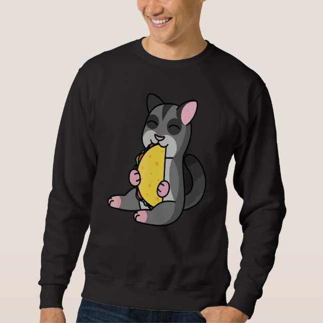 Sugar Glider Eating A Taco Pet Sweatshirt (Front)