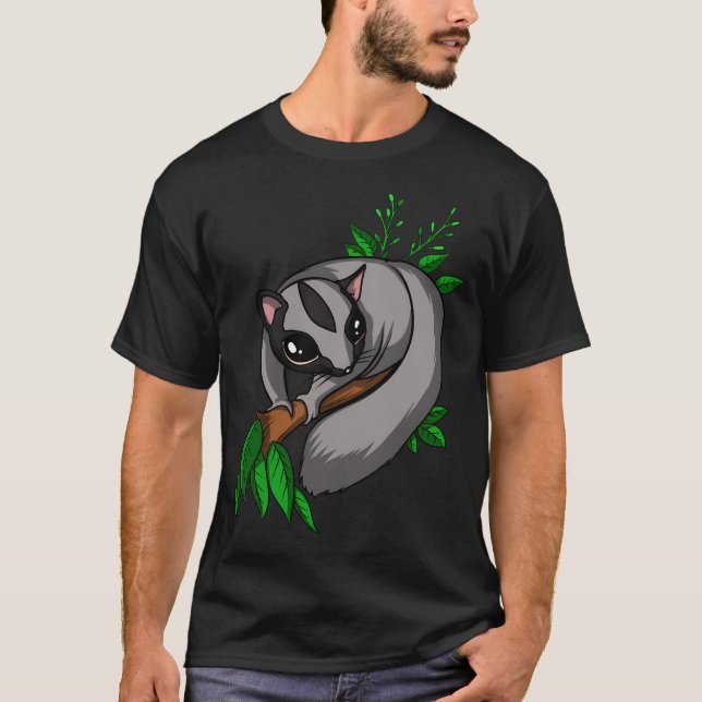 Sugar Glider On A Branch T-Shirt (Front)