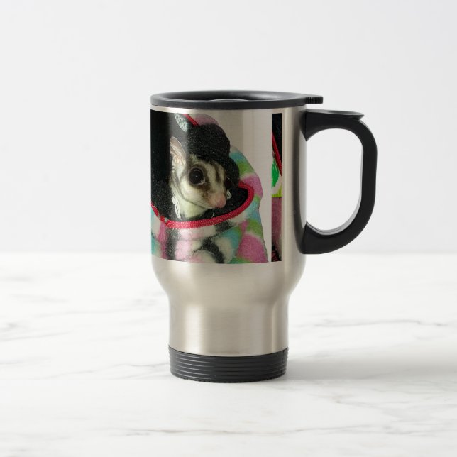 Sugar Glider Wearing a Hat Travel Mug (Right)
