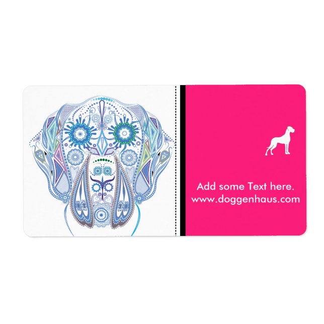 Sugar Great Dane Skull (Front)