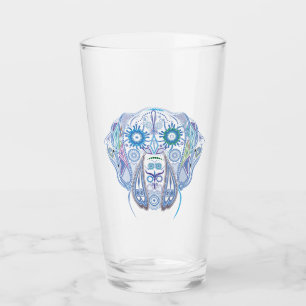 Sugar Great Dane Skull Glass
