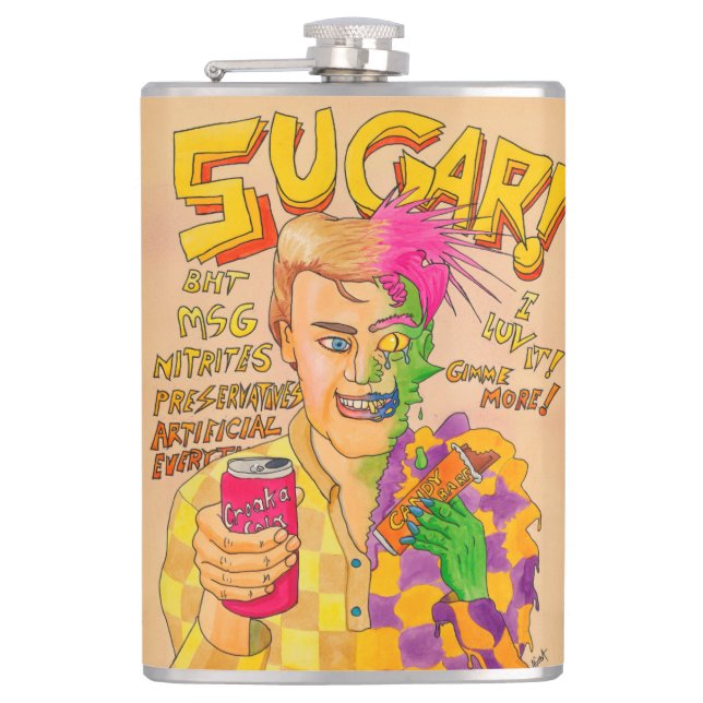 Sugar! Hip Flask (Front)