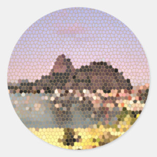 Sugar-Loaf Rio mosaic Classic Round Sticker