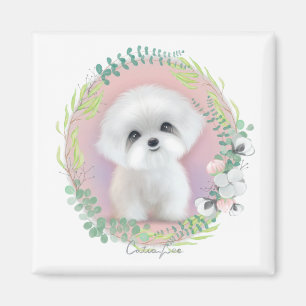 Sugar_Maltese by Catia Lee Magnet