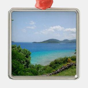 Sugar Mill, St.John Island, USVI Metal Tree Decoration