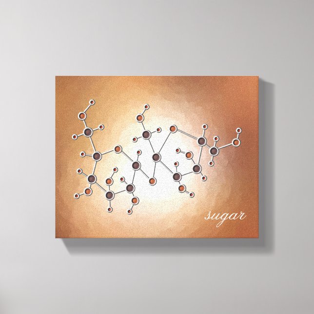 Sugar Molecule Canvas Print (Front)
