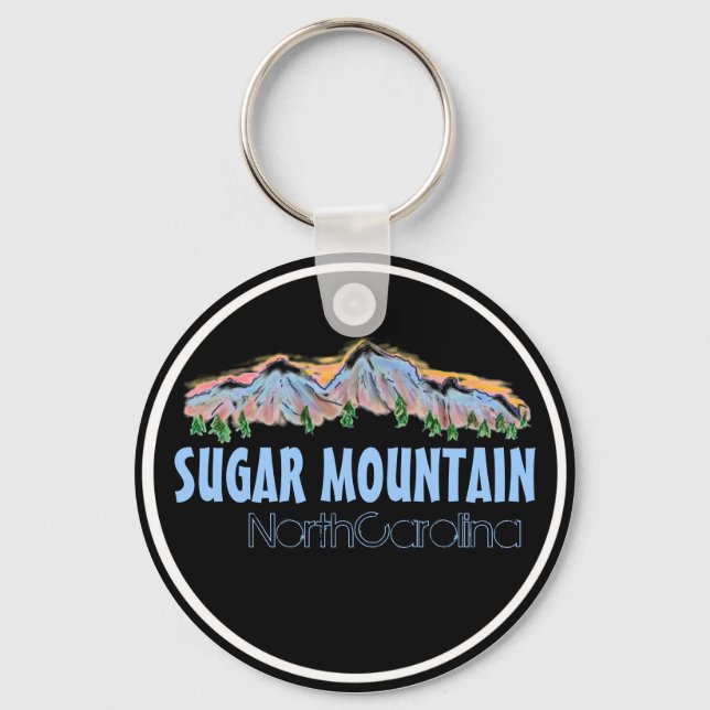 Sugar Mountain North Carolina mountains keychain (Front)