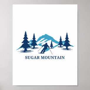 Sugar Mountain North Carolina Ski Resort Skiing Sk Poster
