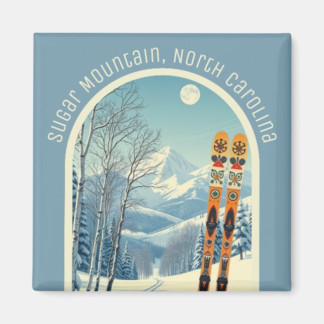Sugar Mountain North Carolina ski vacation Magnet (Front)