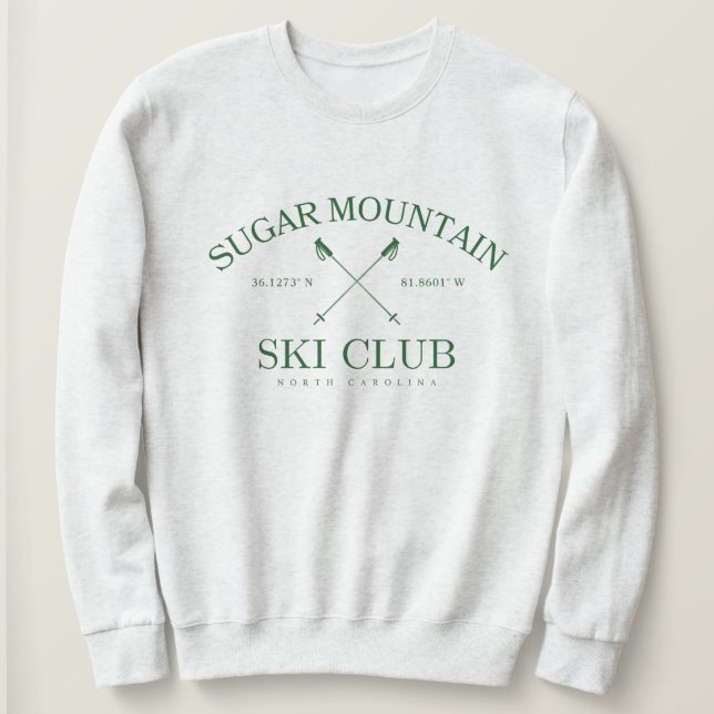Sugar Mountain Ski Club, North Carolina Sweatshirt (Design Front)