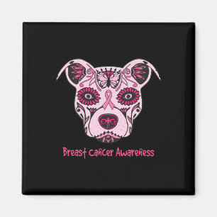 Sugar Pitbull Dog Breast Cancer Awareness Day Of T Magnet