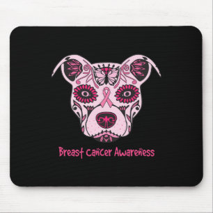 Sugar Pitbull Dog Breast Cancer Awareness Day Of T Mouse Pad