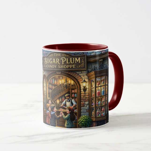 Sugar Plum Candy Shoppe Ceramic Mug (Front Right)