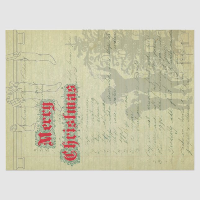 Sugar Plum Christmas Decoupage Paper (Front)