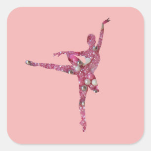 Sugar Plum Fairy Ballerina Square Sticker