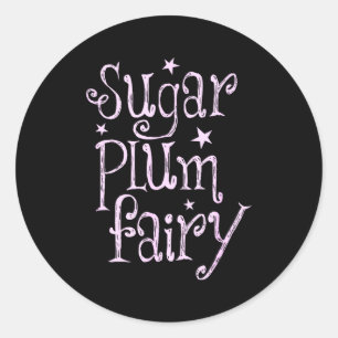 Sugar Plum Fairy Cute Christmas Classic Round Sticker