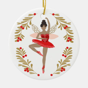 Sugar Plum Fairy from the Nutcracker Ceramic Tree Decoration