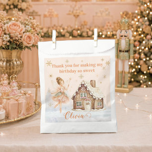 Sugar Plum Fairy Gingerbread House First Birthday Favour Bags
