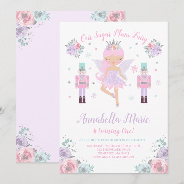 Sugar Plum Fairy Invitation Nutcracker Invitation (Front/Back)