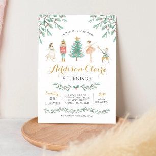 Sugar Plum Fairy Nutcracker Birthday Invitation
