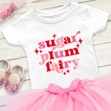 Sugar Plum Fairy Typography Art Personalised Pink