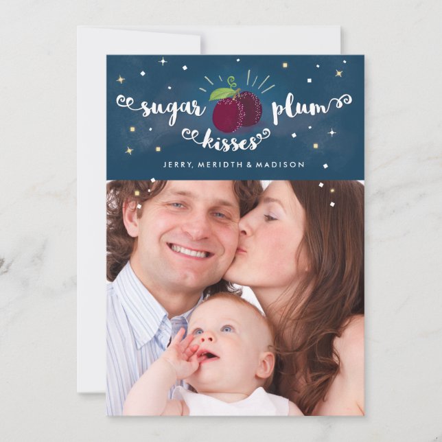 Sugar Plum Kisses Card w/envelope included (Front)