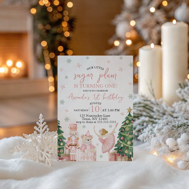 Sugar Plum Nutcracker Birthday Invite (Creator Uploaded)
