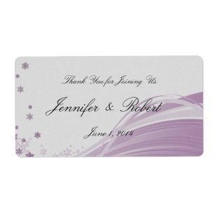 Sugar Plum Tree Snowflakes Wedding Water Label