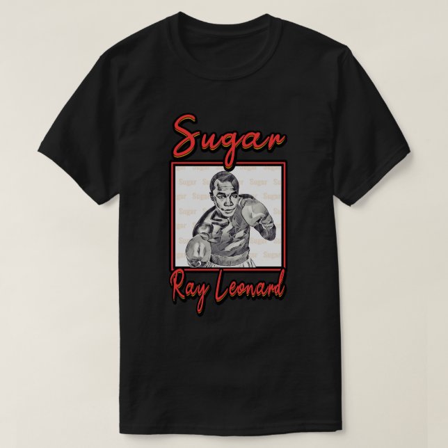 Sugar Ray Leonard White T-Shirt (Design Front)