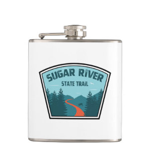 Sugar River State Trail Wisconsin Hip Flask