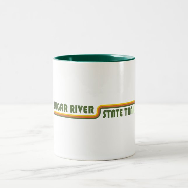 Sugar River State Trail Wisconsin Two-Tone Coffee Mug (Center)