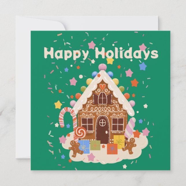 Sugar Rush: A Gingerbread Dream Holiday Card (Front)